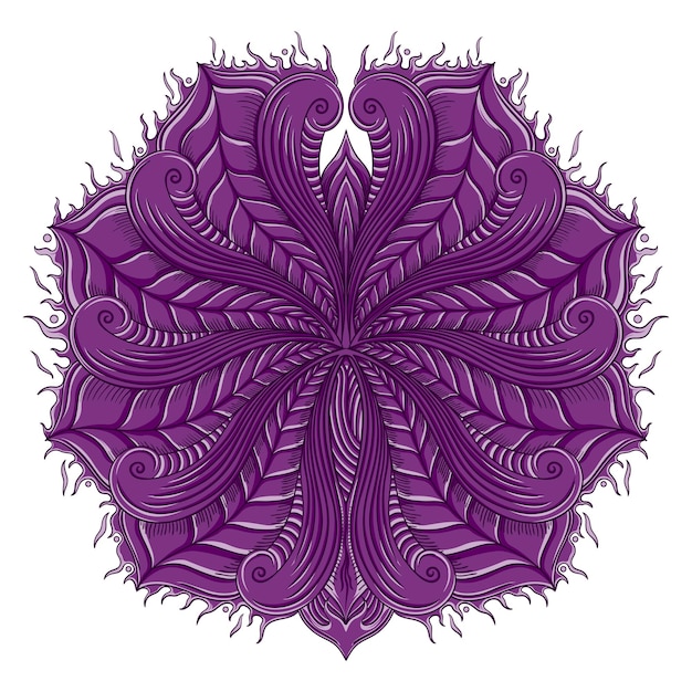 Vector mándala púrpura