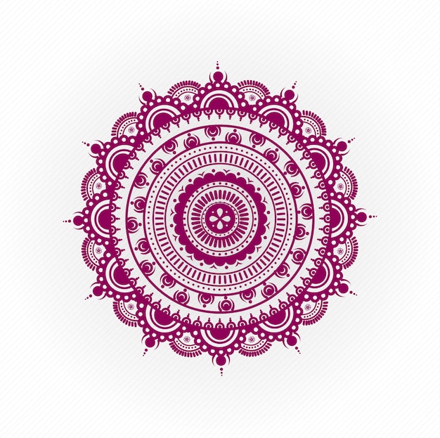 Mandala redonda decorada y adornada