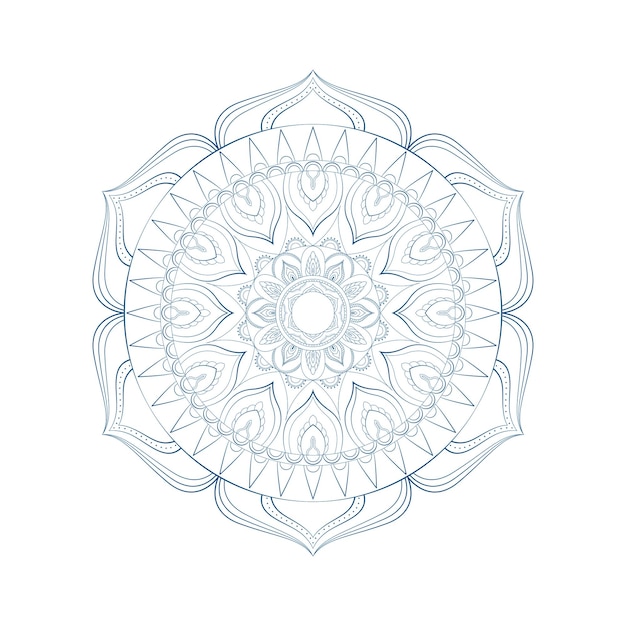 Mandala redonda para diseño página de libro para colorear antiestrés