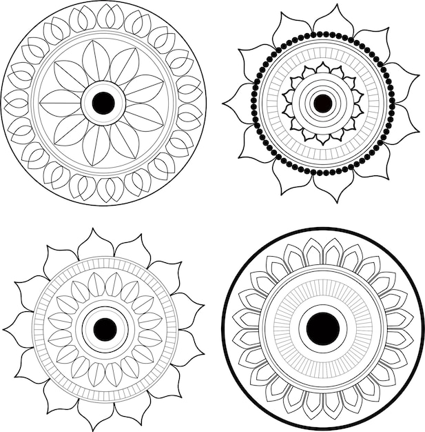 MANDALA SET VECTOR E ILUSTRACIÓN