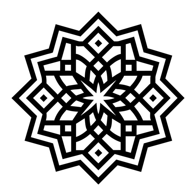 Mandala simétrico árabe patrón islámico de fondo