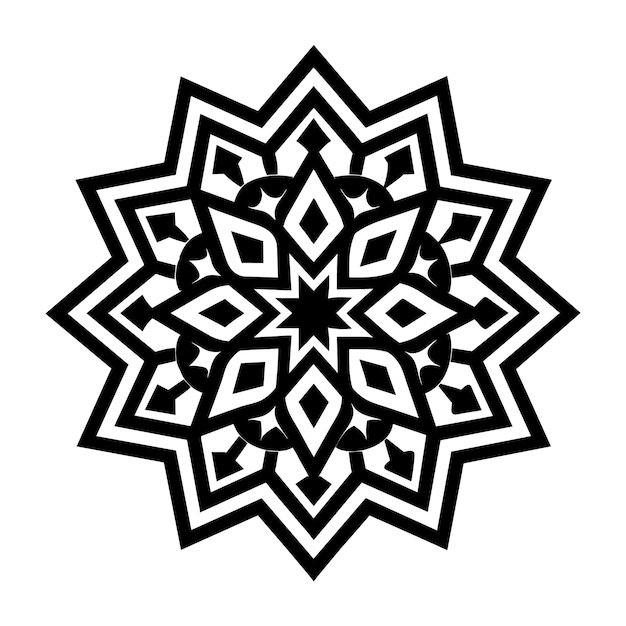 Mandala simétrico árabe patrón islámico de fondo