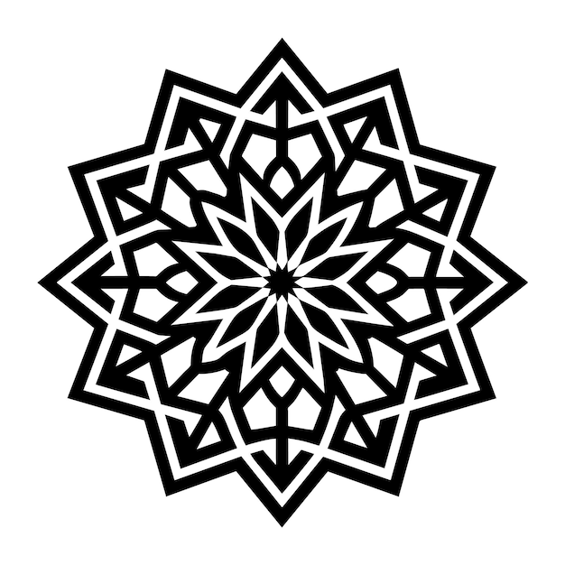 Mandala simétrico árabe patrón islámico de fondo