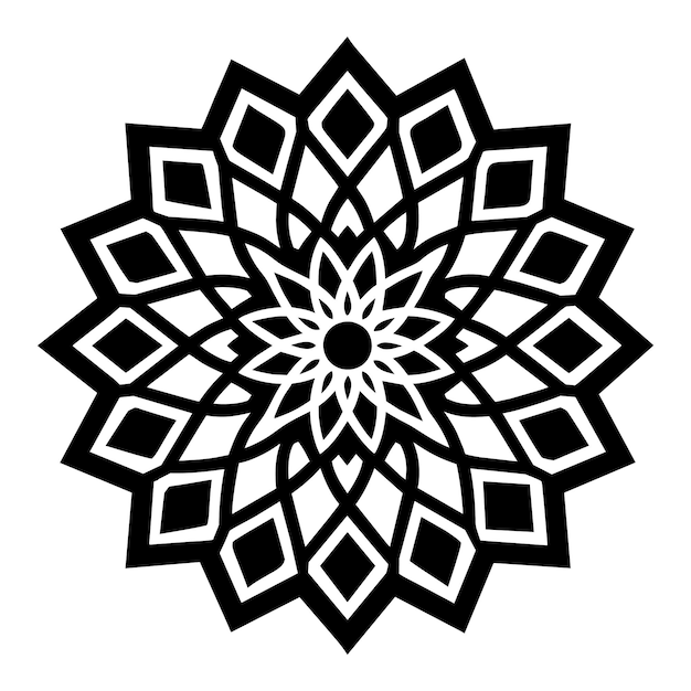 Mandala simétrico árabe patrón islámico de fondo
