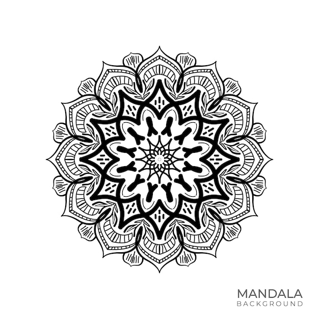 Mandala sobre un fondo blanco.