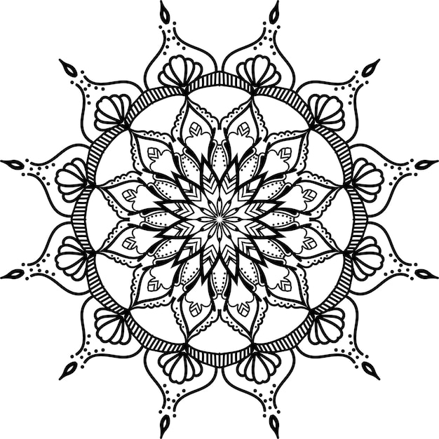 Vector mandala sobre fondo blanco