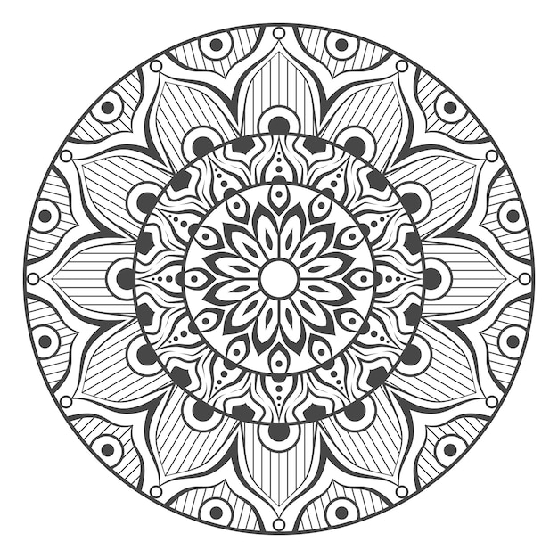 Mandala sobre fondo blanco