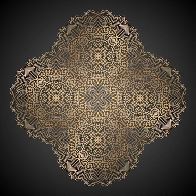 Mandala de tracería de lujo.