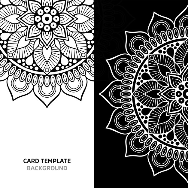 Mandala transparente color negro