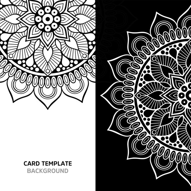 Mandala transparente color negro