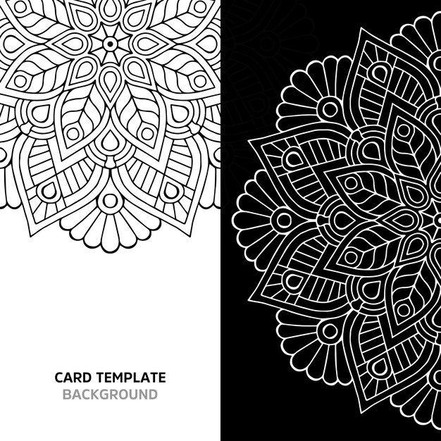 Mandala transparente color negro