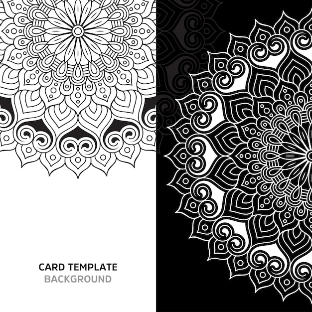 Vector mandala transparente color negro