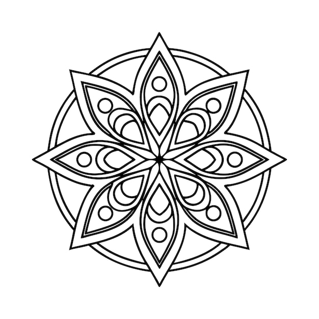 Mandala tribal Arte de líneas de inspiración étnica para colorear