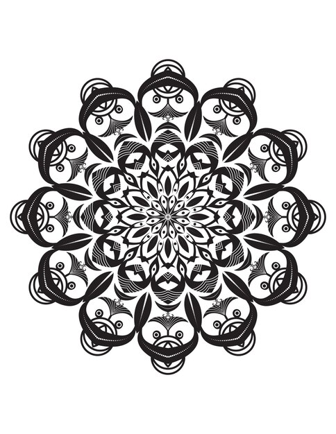 Mandala tribal Círculo diseño polinesio Diseño de tatuajes y elementos de decoración Páginas de libro para colorear