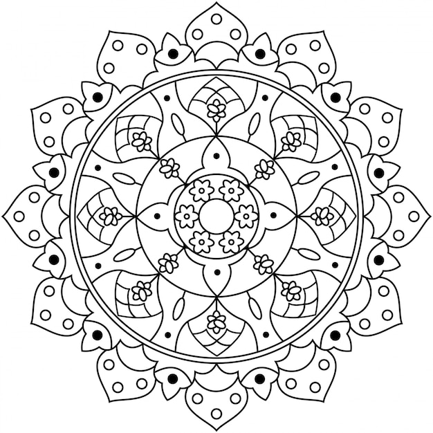 Mandala vector art patrón diseño