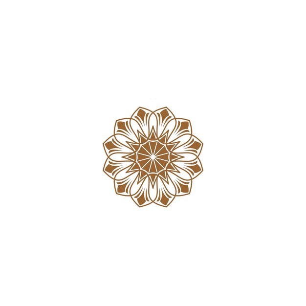 Mandala vector círculo marrón floral