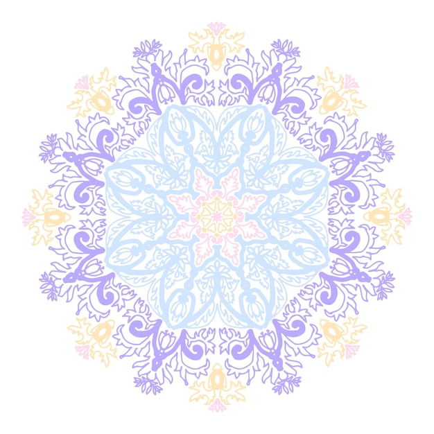 Mandala vector colorido de fondo Flor Mandala elementos decorativos muy peri tryndy color