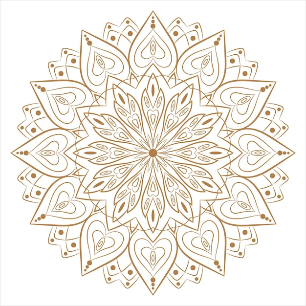 Mandala Vector Diseño de patrón de arte ornamental de lujo