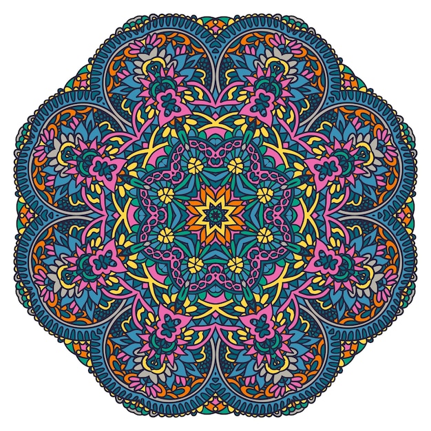 Mandala vector de patrones sin fisuras mandala arte flor medallón impresión