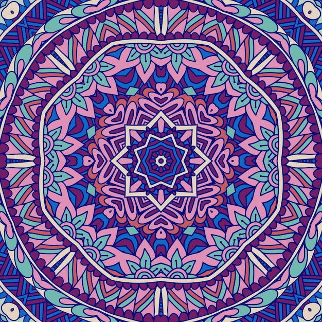Mandala vector de patrones sin fisuras mandala arte flor medallón impresión
