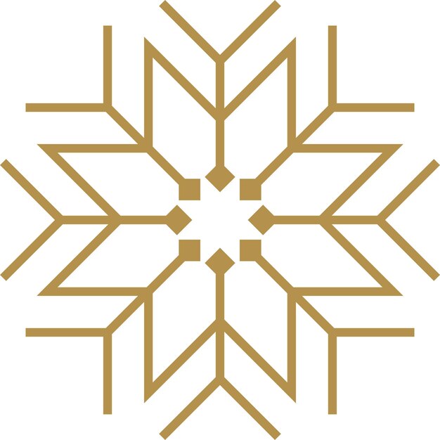 Mandala vectorial con patrón árabe