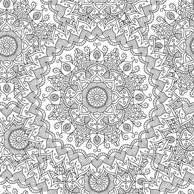 Mandala de la vendimia sin patrón.