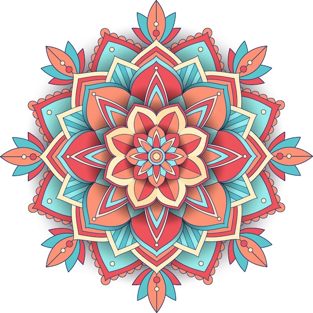 Mandala vintage con líneas finas