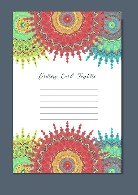 Mandala Vintage Template Card