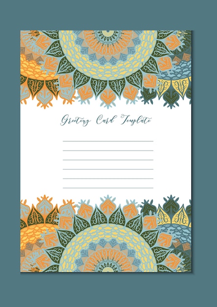 Mandala vintage template card