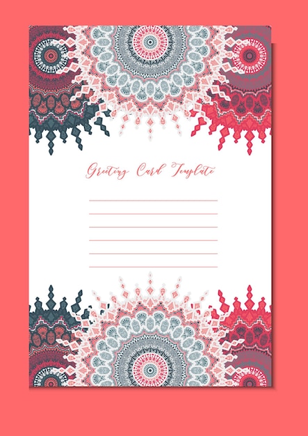 Mandala vintage template card