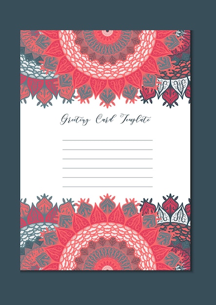 Mandala Vintage Template Card