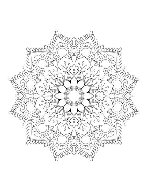 MandalaPáginas Para ColorearMandalas De FloresPatrón de mandala abstracto vectorialPatrón de mandala