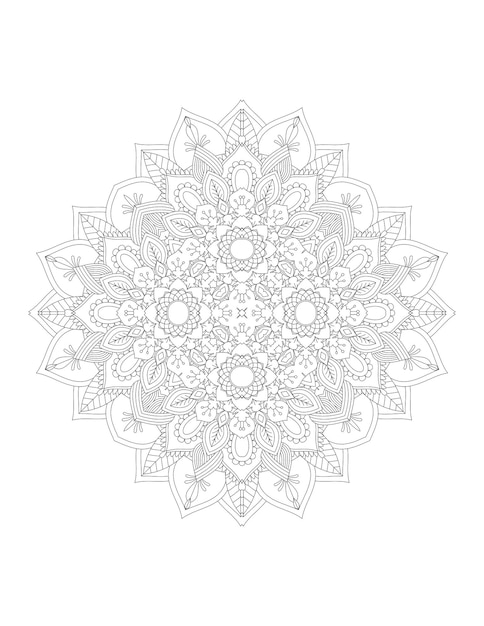 MandalaPáginas Para ColorearMandalas De FloresPatrón de mandala abstracto vectorialPatrón de mandala