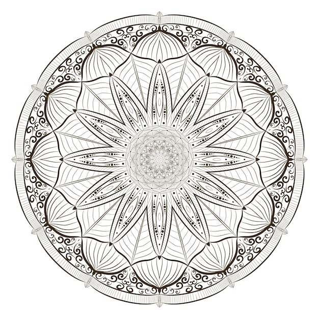 Mandalas de arte lineal para colorear