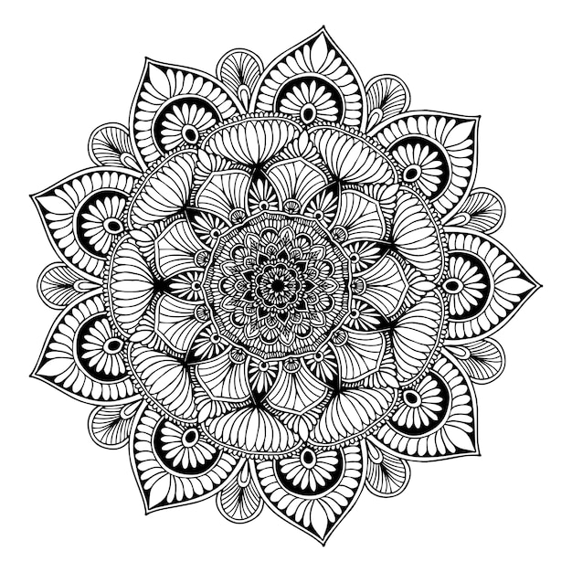 Mandalas para colorear libro. Vector oriental, patrones de terapia antiestrés. Logotipos de yoga Vec