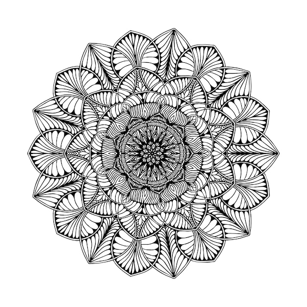 Mandalas para colorear libro. Vector oriental, patrones de terapia antiestrés. Logotipos de yoga Vec
