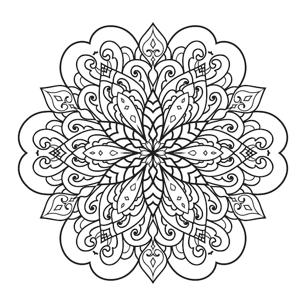 Mandalas para colorear páginas de color de libros. Página de libro de colorear antiestrés para adultos.