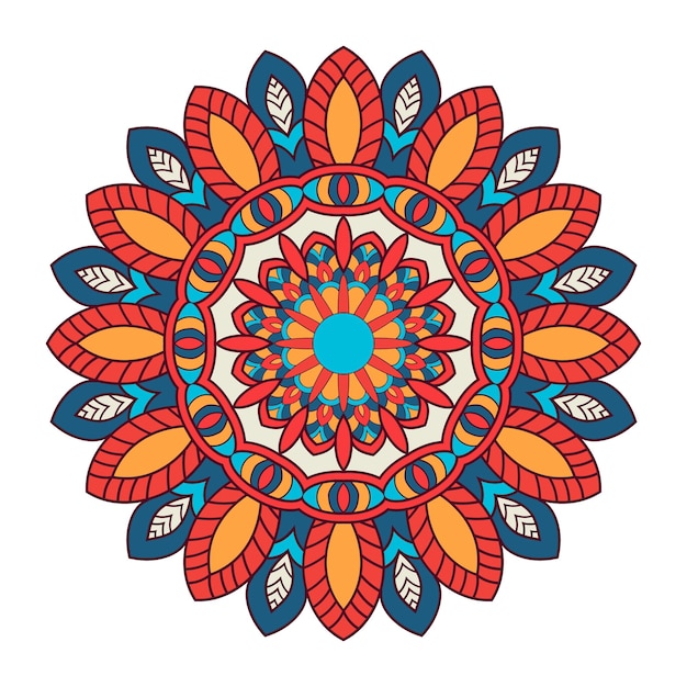 Mandalas de colores para colorear adornos redondos decorativos