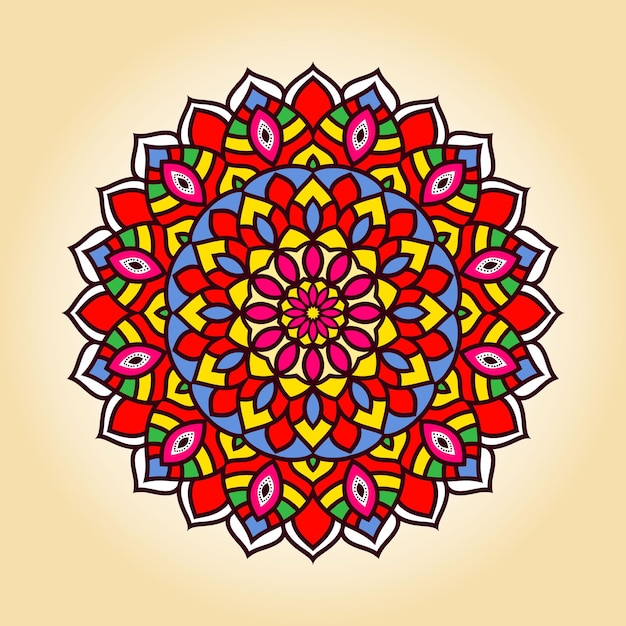 Mandalas de colores para colorear Adornos redondos decorativos