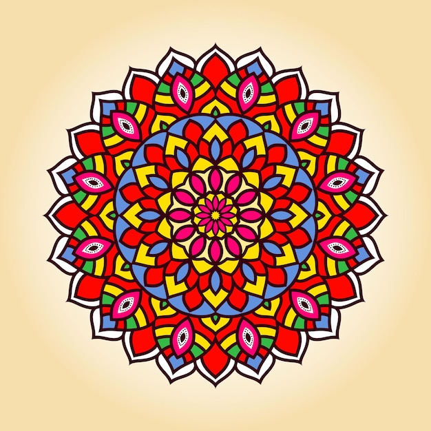 Mandalas de colores para colorear adornos redondos decorativos