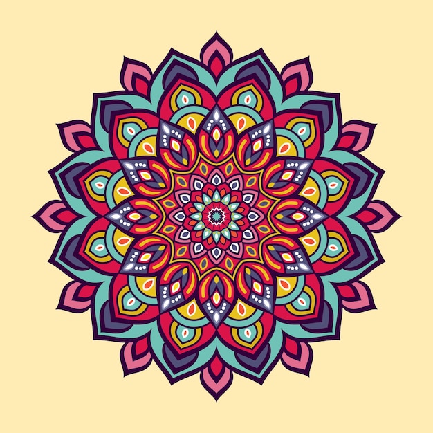 Mandalas de colores para colorear libro. adornos redondos decorativos