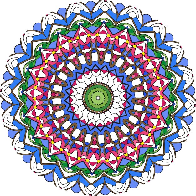 Mandalas de colores para colorear libro. Adornos redondos decorativos.