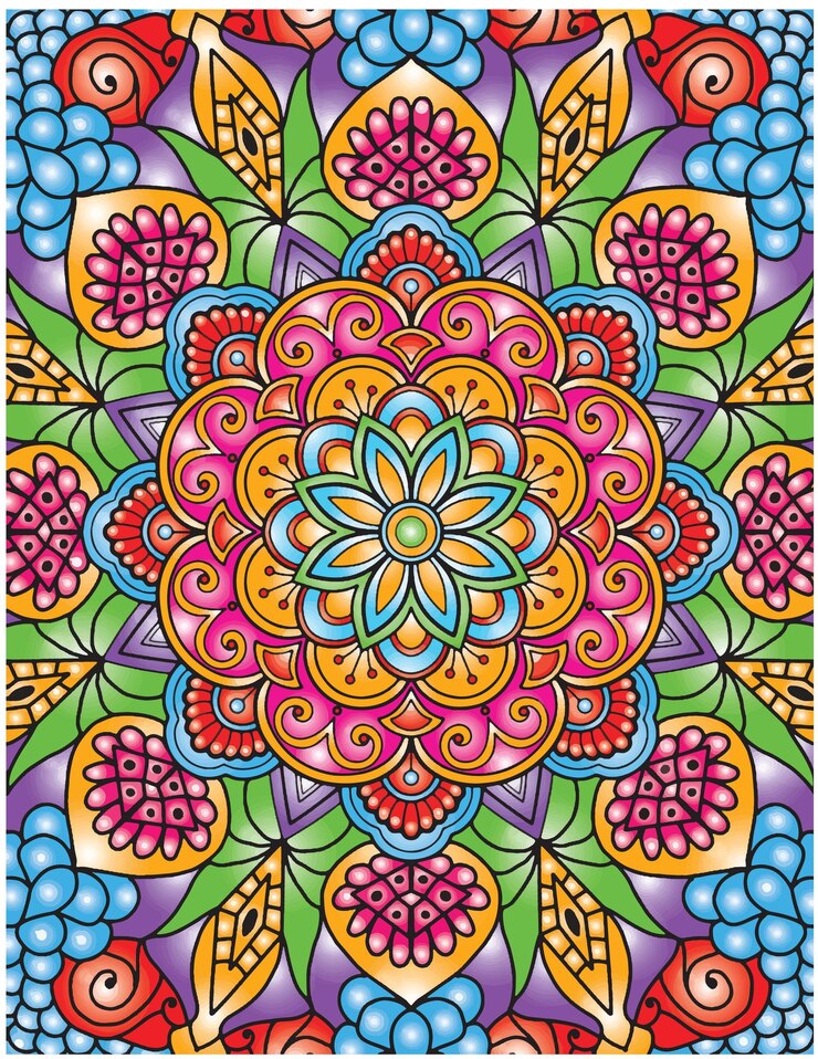 Vector mandalas dibujadas a mano para colorear para adultos. página para colorear de mandala floral dibujada a mano.