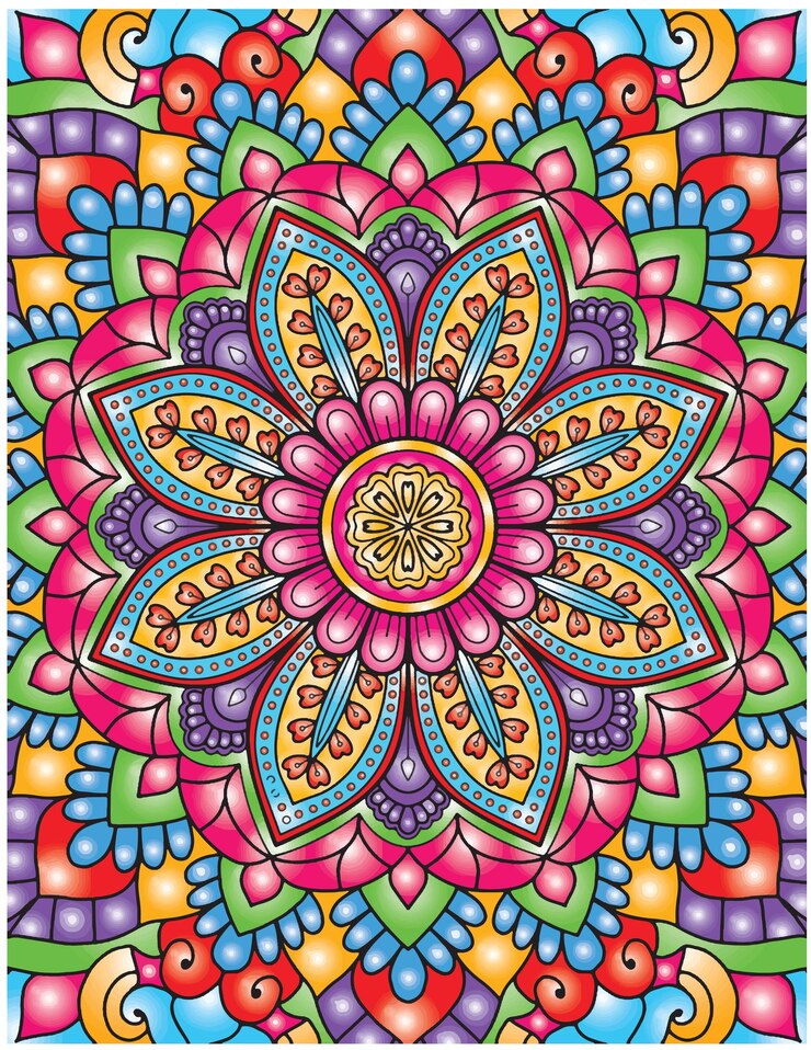 Vector mandalas dibujadas a mano para colorear para adultos. página para colorear de mandala floral dibujada a mano.