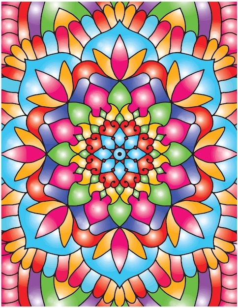 Mandalas dibujadas a mano para colorear para adultos. Página para colorear de mandala floral dibujada a mano.