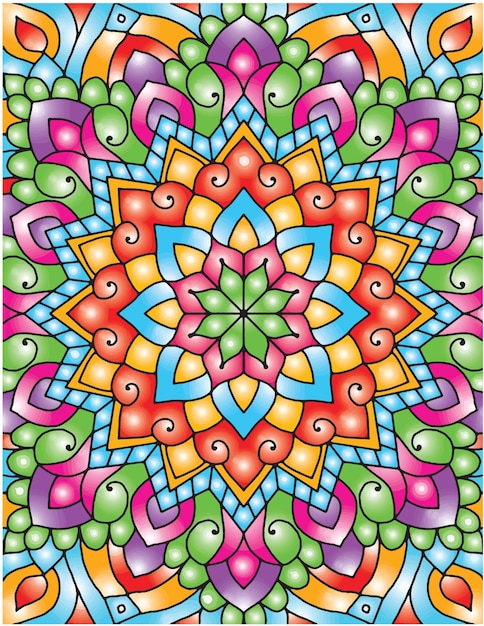 Mandalas dibujadas a mano para colorear para adultos. Página para colorear de mandala floral dibujada a mano.