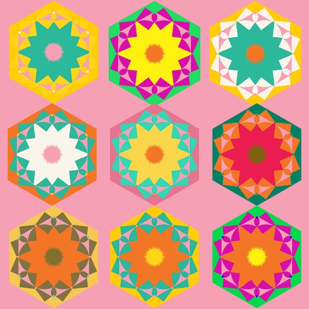 Mandalas de estilo retro