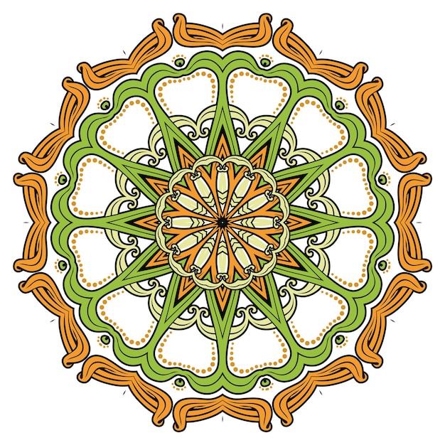 Mandalas de flores Elementos decorativos vintage Patrón oriental al estilo del Islam Motivos árabes indios