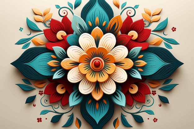 Mandalas de flores Elementos decorativos vintage Patrón oriental ilustración vectorial Islam árabe