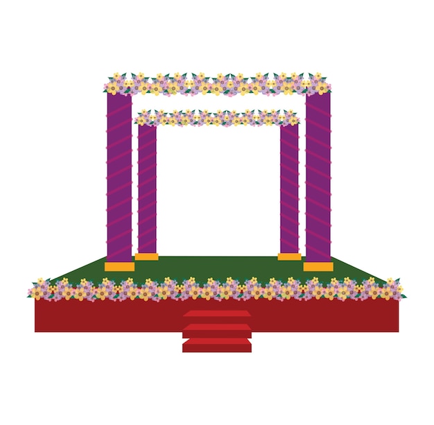 Mandap decorativo para la ceremonia de bodas
